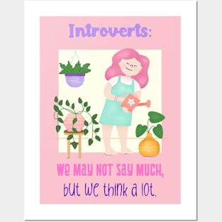 Introverts talk less and think more Posters and Art
